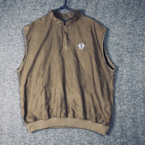 Zero Restrictions Vest Mens XL Snap Button Microsuede Perfomance Golf US Open - Picture 1 of 13